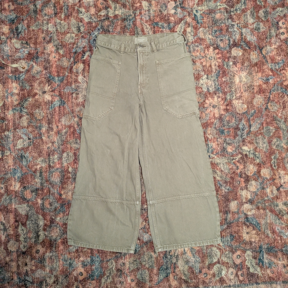 Everlane Gardner Jeans Gray/Green Wide-Leg Pants - Picture 2 of 7